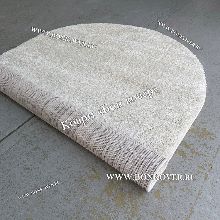 Белый Овальный Ковер С Длинным Ворсом