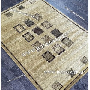 Бельгийский ковер из артшелка дизайн 116 Бежевый